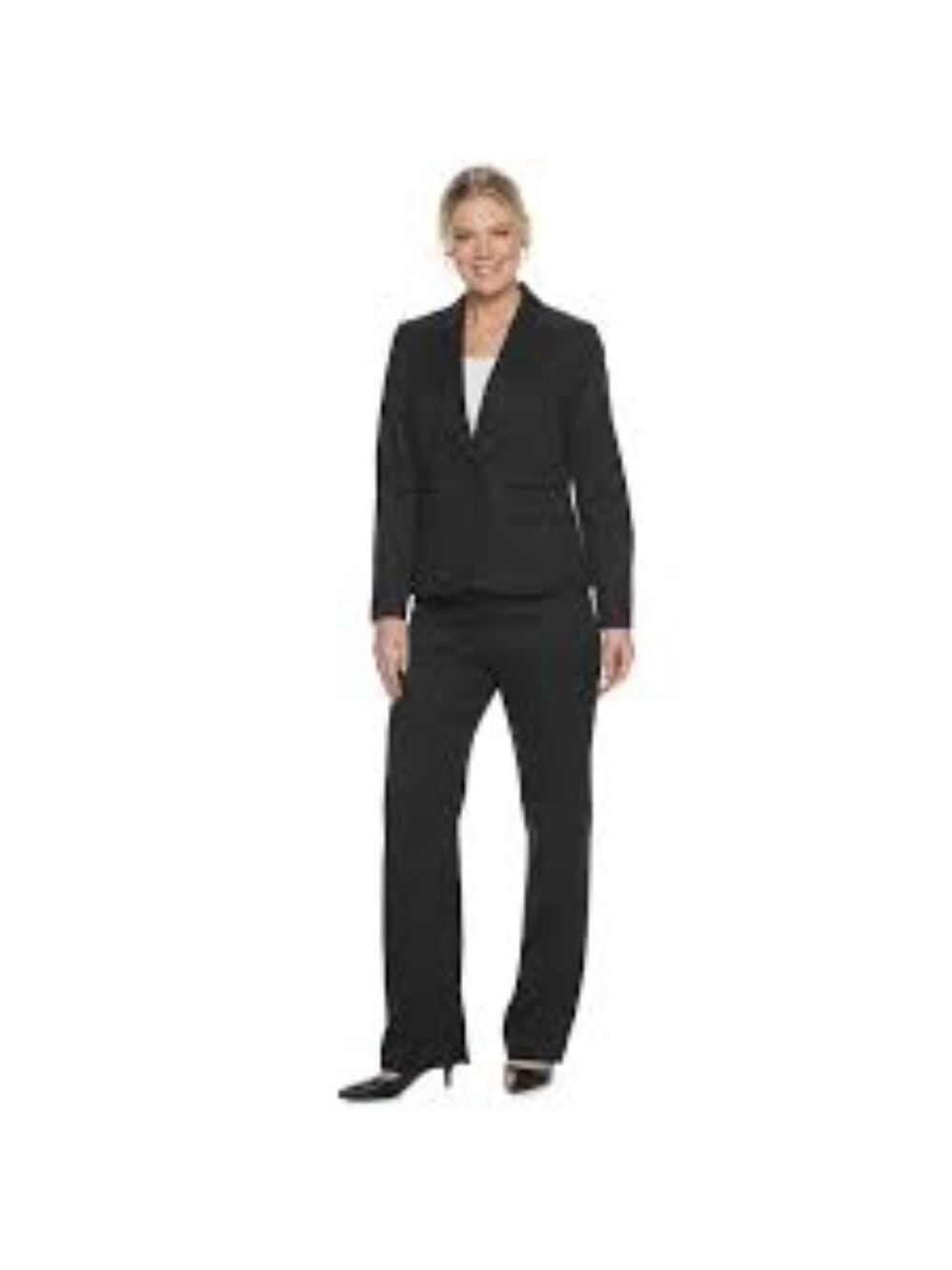 Le Suit Pinstripe Jacket & Wide-Leg Pant Suit